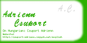 adrienn csuport business card